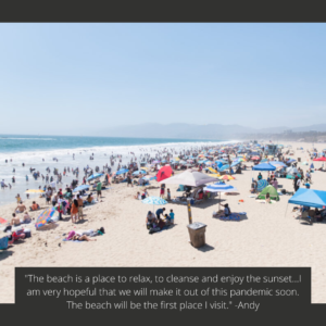 Crowded Summer Beach Scene